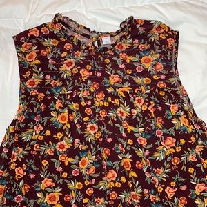 XL. old navy layering tank floral fall colors